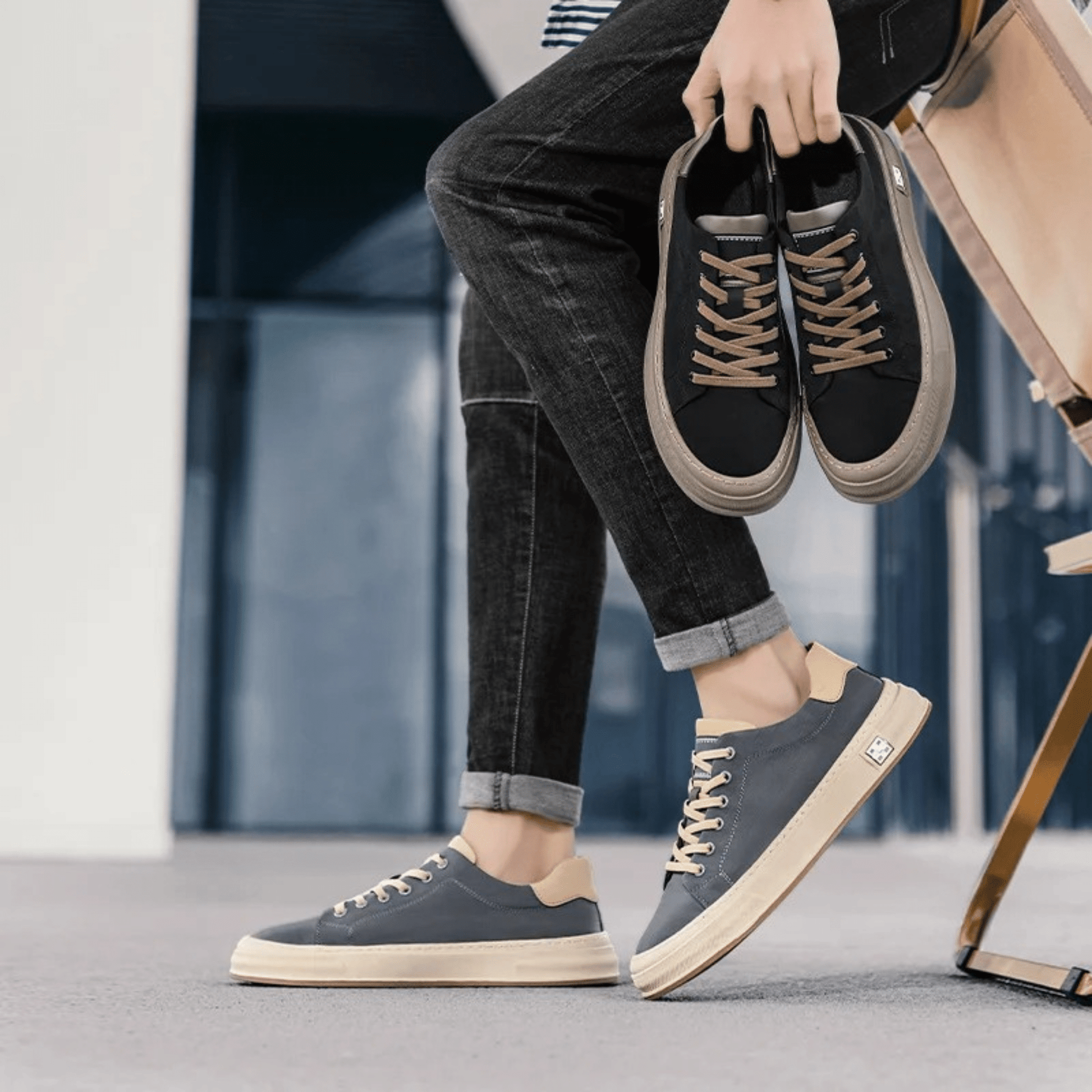 BASKETS CASUAL EN TOILE POUR HOMME